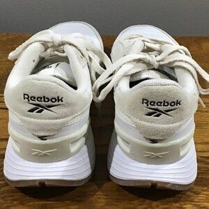REEBOK Classic Nylon and Suede White With Beige Neutral Sneaker